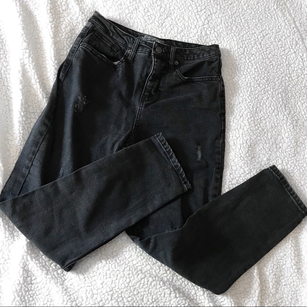distressed mom jeans